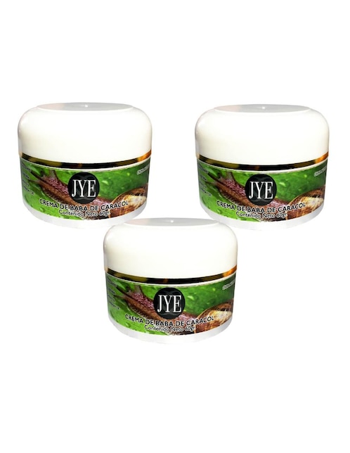 Set de 3 frascos de crema de baba de caracol natural JYE hidratante