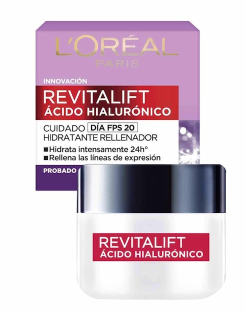 Crema facial Loreal Paris Revitalift Ácido Hialurónico