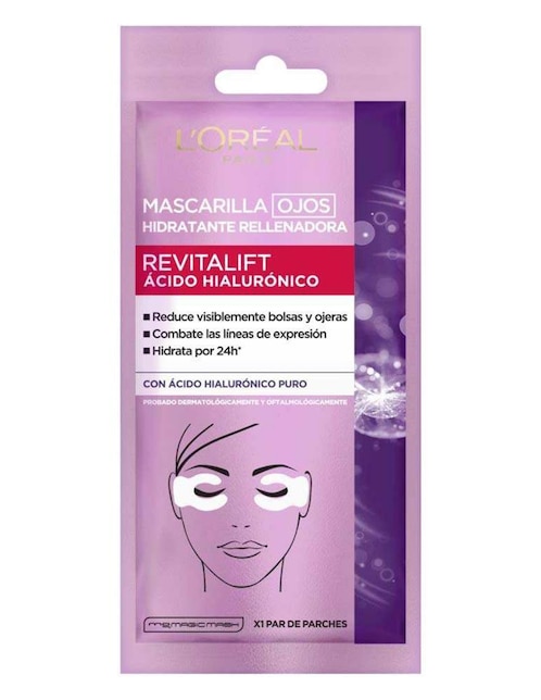 Mascarilla para ojos Loreal Paris Revitalift Ácido Hialurónico