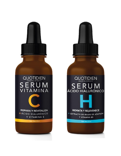Kit Serum Vitamina C + Suero Acido Hialuronico Skin Care Hidratante Facial Quotidien