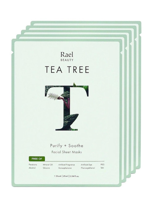 RAEL Mascarilla facial hoja de árbol de té Rael Beauty