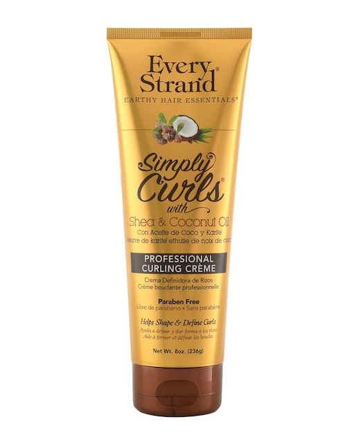 Mascarilla capilar Every Strand Simply Curls con karité y aceite de coco 236 g
