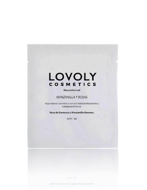 Imagen de producto Mascarilla facial Leaf Lovoly Cosmetics manzanilla y rosas