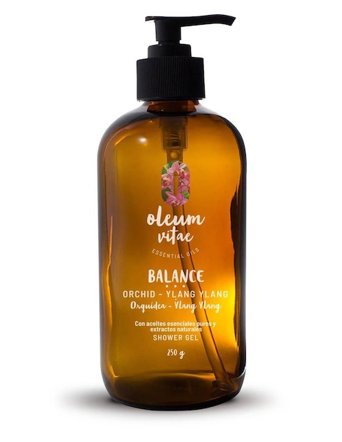 Gel de ducha hidratante con aceite esencial de ylang ylang Oleum Vitae para piel mixta