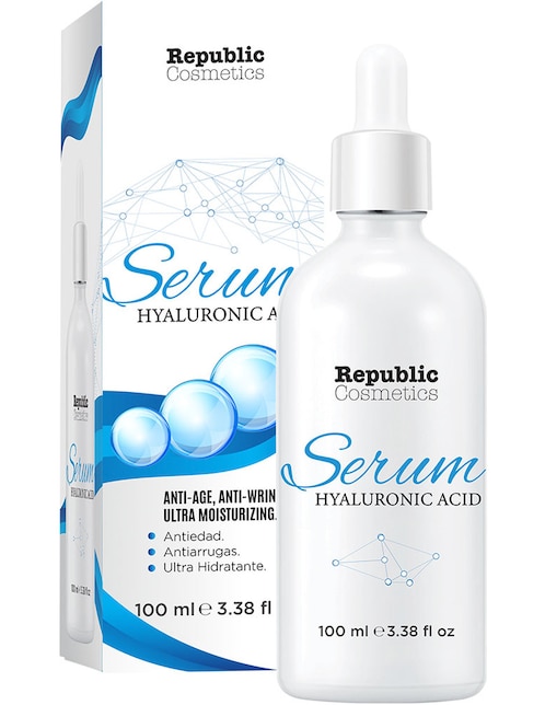 Serum hidratante facial Republic Cosmetics Suero de ácido hialurónico todo tipo de piel 100 ml