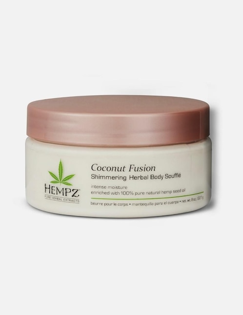 Crema hidratante Coconut Fusion Hempz Shimmering Herbal Body Soufflé