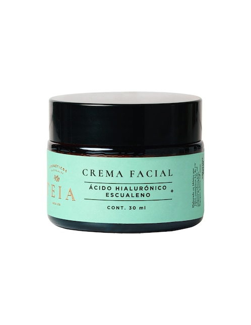 Crema facial escualeno + ácido hialurónico Teia recomendado para hidratar