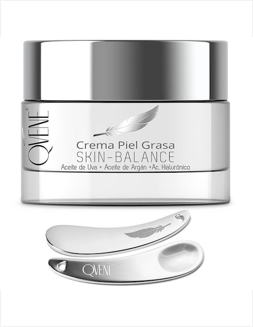 Crema facial recomendada para acné de día y noche Qvene para piel grasa