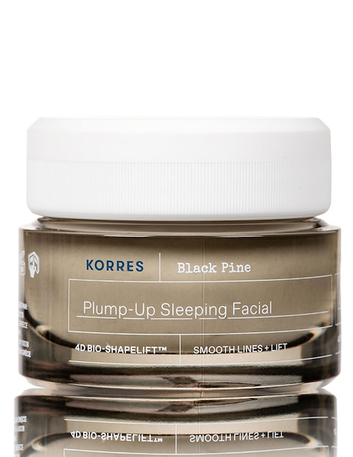 Crema facial recomendada para reafirmar noche Sleeping Korres Black Pine para todo tipo de piel