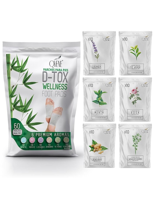 Parches para pies d-tox wellness foot pads Qvene