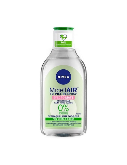 Desmaquillante Agua Micelar Efecto Mate, 400 ml Nivea