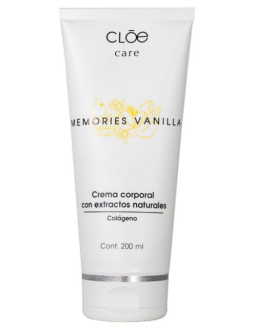 Crema para cuerpo recomendada para hidratar día y noche Memories Vanilla 200 ml Cloe Care para todo tipo piel