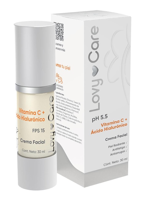 Crema facial recomendada para revitalizar día y noche Lovy Care para todo tipo piel