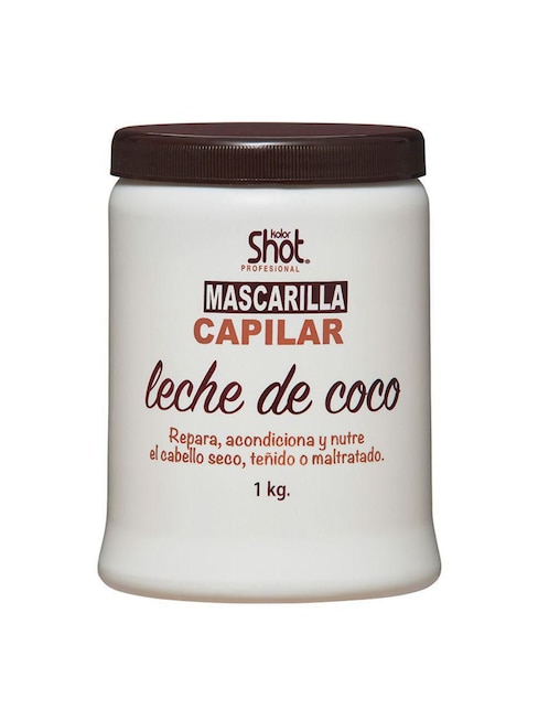 Mascarilla para cabello Leche de Coco Reparacion para reconstruir Kolor Shot Profesional