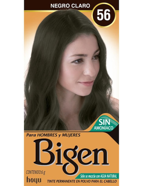 Tinte para cabello en polvo Bigen Tintes Naturales tono 2.1 negro azulado