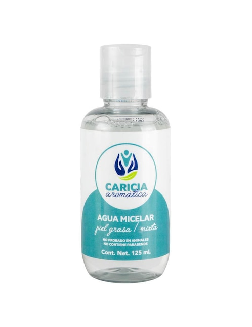 Limpiador facial Agua Micelar 125 ml Caricia Aromática para desmaquillar