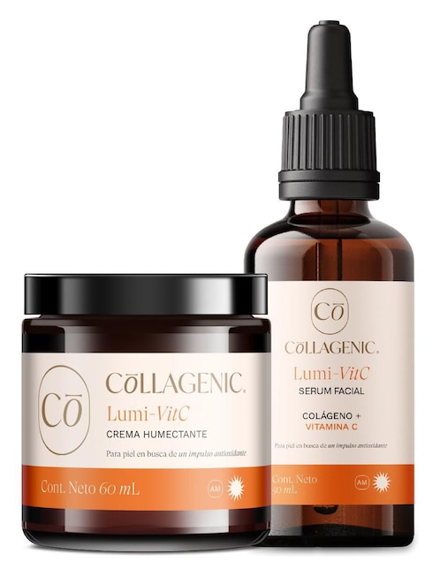 Kit tratamiento facial aclarante sérum +crema antiedad Collagenic