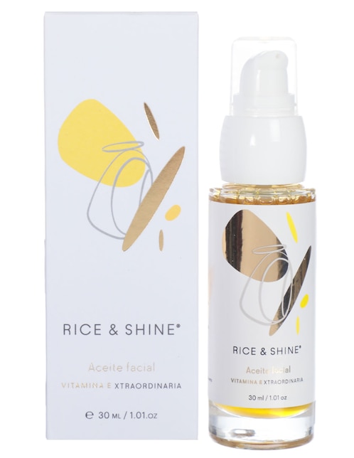 Sérum antimanchas Aceite facial Vitamina E xtraordinaria Rice & Shine todo tipo piel