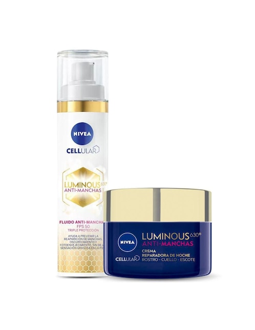 Set Nivea Luminous día y noche fluido antimanchas