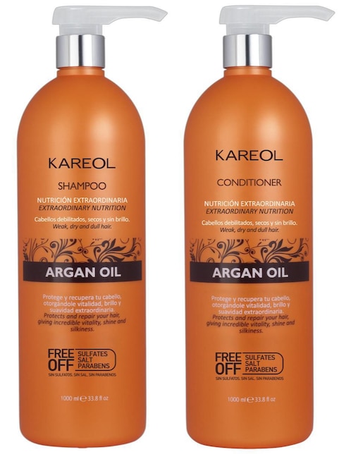Set de shampoo para cabello Argan Oil hidratación Kareol