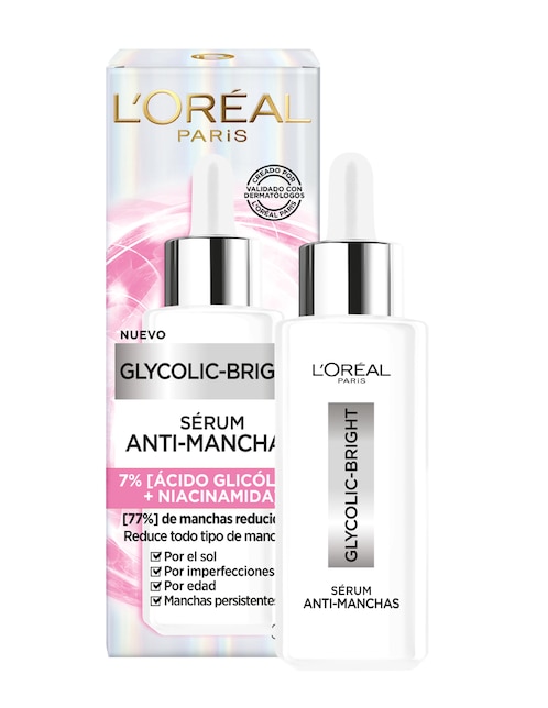 Sérum antimanchas Loreal Paris Glycolic bright todo tipo piel