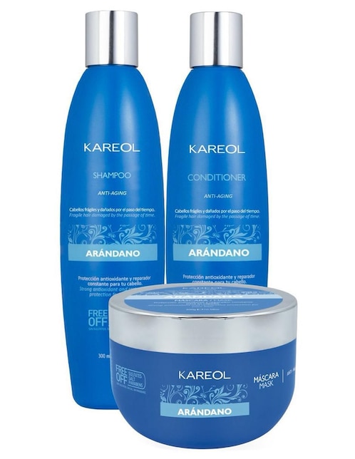 Imagen de producto Set capilar Kareol Anti Envejecimiento Arándano para todo tipo 3 piezas