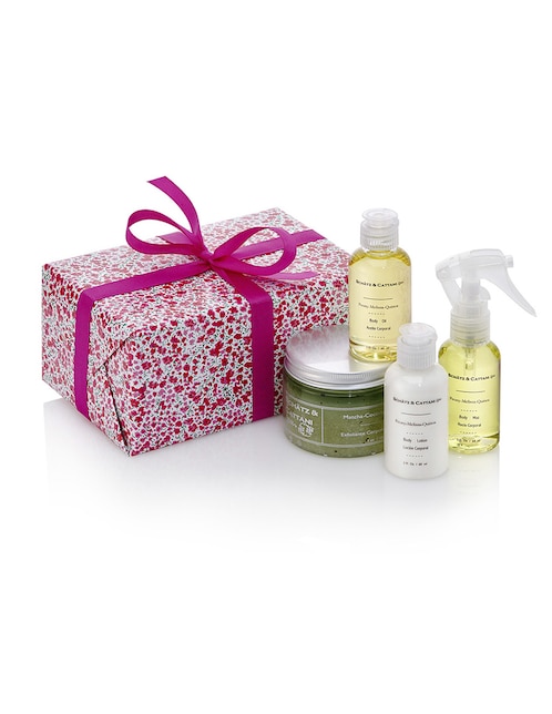 Set bath & body para hidratar Schatz & Cattani Spa Navidad Peonia 4 piezas