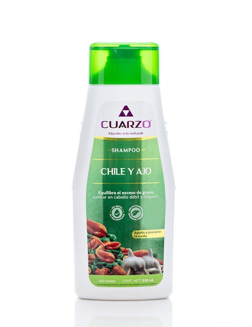 Shampoo anticaída para cabello Chile y Ajo Vidanat anticaida Cuarzo