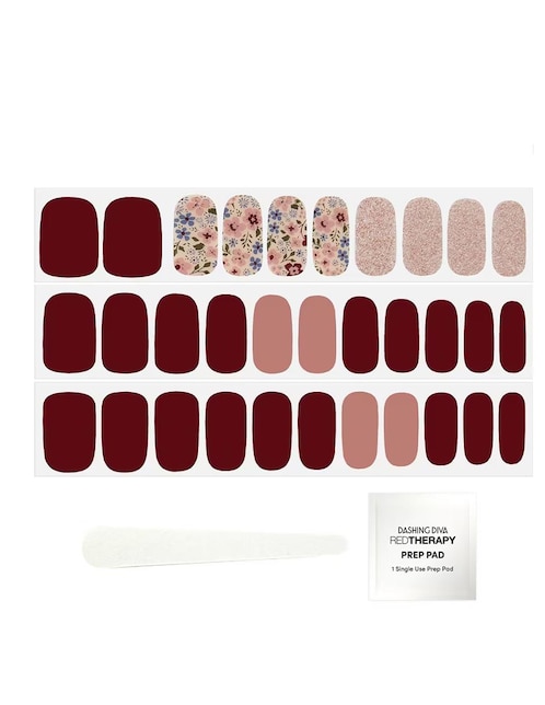 Kit stickers de gel para uñas Dashing Diva Gloss Wildflower