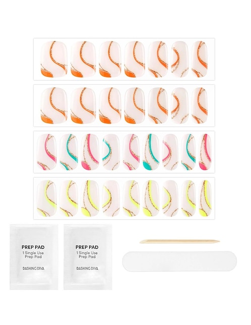 DASHING DIVA Kit stickers de gel para uñas Dashing Diva Glaze
