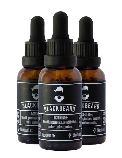 Kit tratamiento capilar Minoxidil anticaída Blackbeard