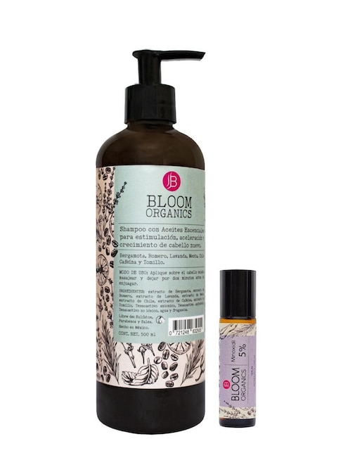 Shampoo anticaída para cabello todo tipo Bloom Organics