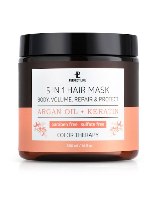 Imagen de producto Mascarilla capilar de keratina con aceite de argán para hidratar Perfect Line