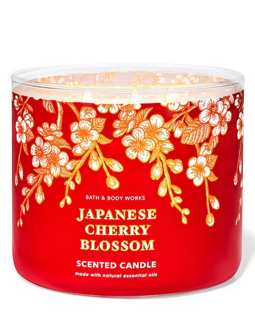 Imagen de producto Vela aromática Bath & Body Works Japanese Cherry Blossom aroma flores de durazno, melón y rosas