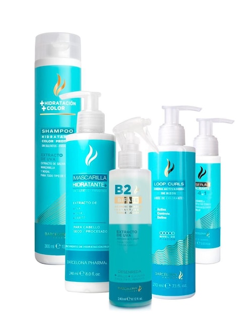 Kit tratamiento capilar Curl Barcelona Pharma hidratante rizos