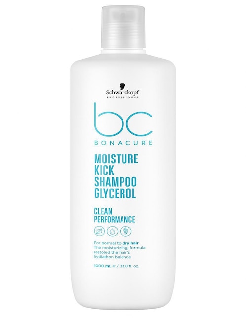 Imagen de producto Shampoo hidratante para cabello Moisture Kick Shampoo Glycerol Schwarzkopf Bonacure 1 L