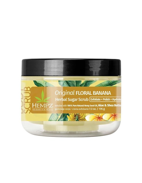 Limpiador exfoliante de plátano floral 176g Hempz para todo tipo de piel