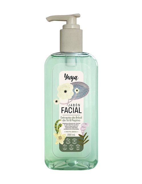 Limpiador facial Jabón de extracto de árbol de té y pepino para suavizar 1