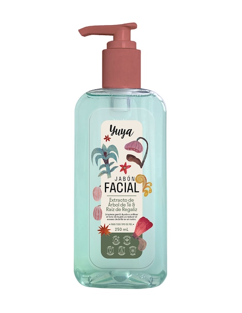 YUYA Limpiador facial de extracto de árbol de té y raíz de regaliz Yuya para eliminar el brillo