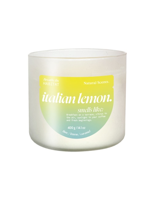 Vela aromática Natural Scents Habitat aroma limón