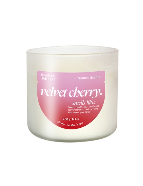 Vela aromática Natural Scents Hábitat aroma cereza