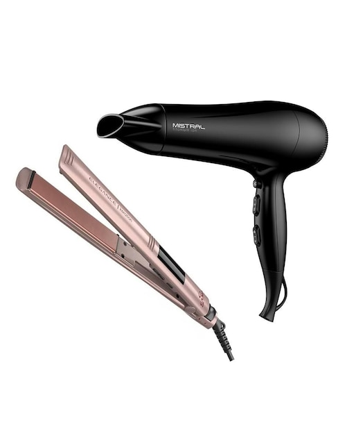 Set alaciadora Mistral Elegance C5044 placas de nano titanium