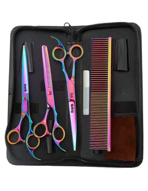 Tijeras para peluquería Belug punta redonda y puntiaguda kit de tijeras