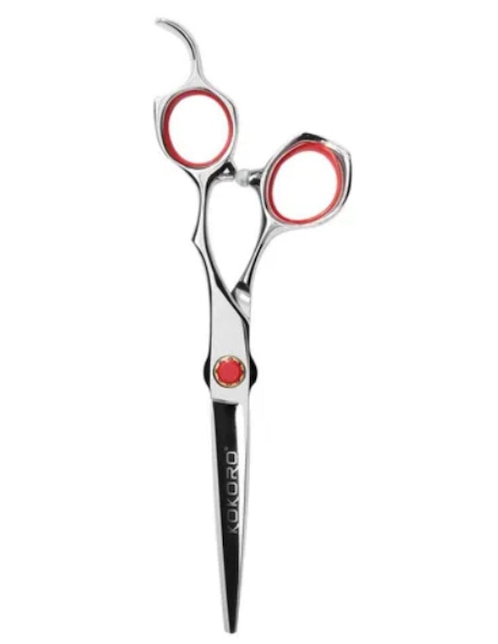 Tijeras para peluquería Kokoro Red Ergo 6.0 punta puntiaguda