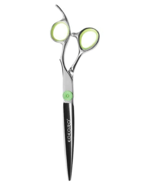 Tijeras para peluquería Kokoro Green punta puntiaguda 7