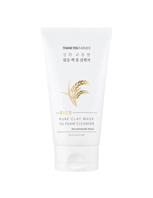 Limpiador facial Rice pure clay mask to foam cleanser Thank you Farmer para purificar