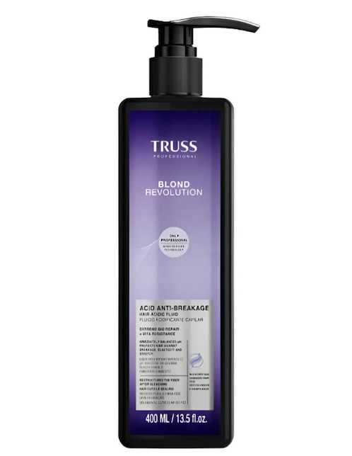 Tratamiento capilar Truss Blond Revolution Fluido Acidificante Anti Rotura Capilar 400ml fortalecedor