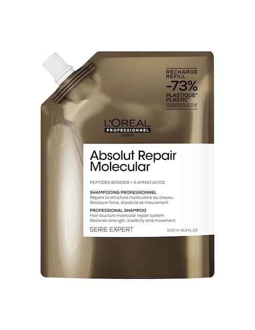 Shampoo reparador para cabello maltratado Refill Absolut Repair Molecular 500 ml 1