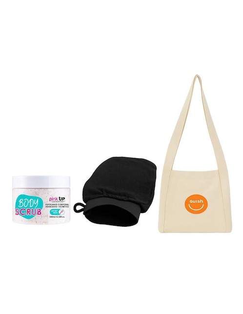 Kit de exfoliante corporal secret wish Pink Up Cosmetics para piel
