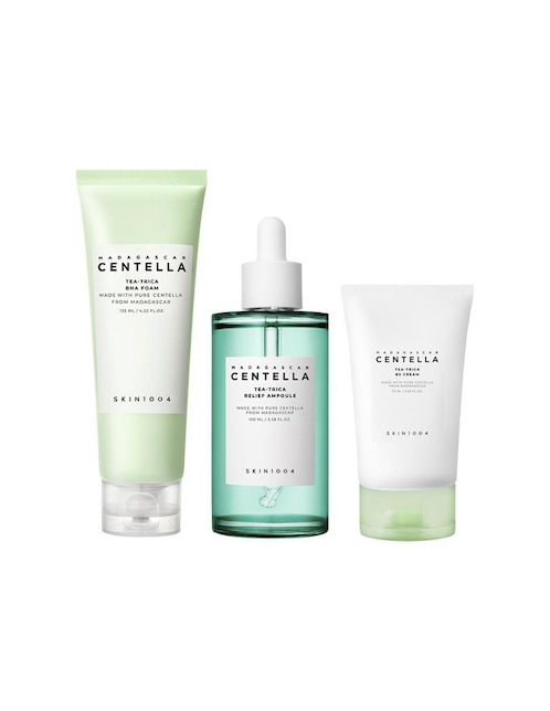 Kit tratamiento facial Madagascar Centella purificador Skin1004 Tea-Trica